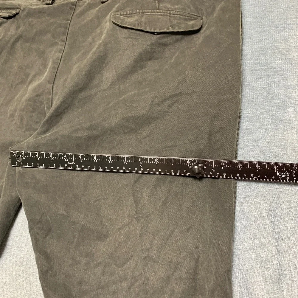 Dockers Pants Mens 46x30 Charcoal Gray Cotton Classic Fit Pleated Slash Pockets